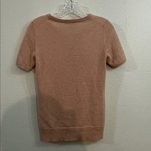 Classics by Worth 100% Italian Cashmere Short Sleeve Sweater - Cream Small - Picture 3 of 7